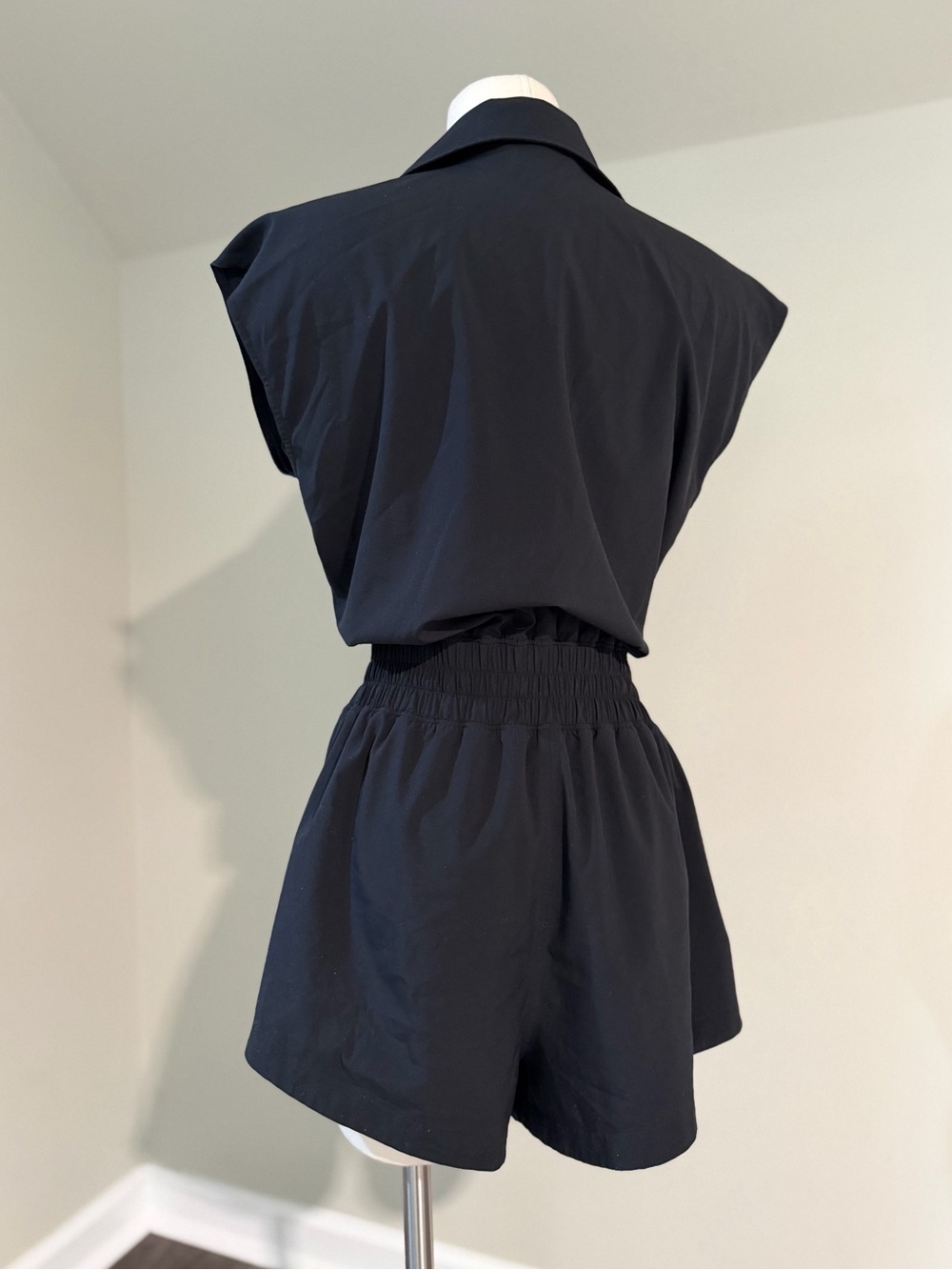 YPB Athleisure Romper - Black, Athletic, Button Snap, Neutral, Sporty - Picture 3 of 5